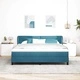 Легло Box Spring с матрак тъмно синьо 180x200 см кадифе