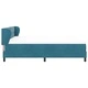 Легло Box Spring с матрак тъмно синьо 180x200 см кадифе