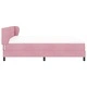 Легло тип Box Spring с матрак розово 180x200 см кадифе