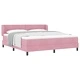 Легло тип Box Spring с матрак розово 180x200 см кадифе