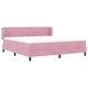 Легло тип Box Spring с матрак розово 180x200 см кадифе