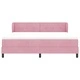 Легло тип Box Spring с матрак розово 180x200 см кадифе