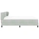 Легло тип Box Spring с матрак светлосиво 200x200 см кадифе