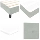 Легло тип Box Spring с матрак светлосиво 200x200 см кадифе