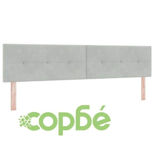 Легло тип Box Spring с матрак светлосиво 200x200 см кадифе ➤ топ цена ➤ sorbe.bg