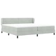 Легло тип Box Spring с матрак светлосиво 200x200 см кадифе
