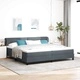 Box Spring легло с матрак тъмно сиво 200x200 см кадифе