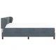 Box Spring легло с матрак тъмно сиво 200x200 см кадифе