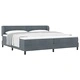 Box Spring легло с матрак тъмно сиво 200x200 см кадифе