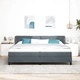 Box Spring легло с матрак тъмно сиво 200x200 см кадифе