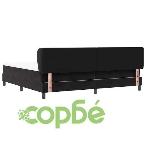 Box Spring легло с матрак черно кадифе 200x200 см ➤ топ цена ➤ sorbe.bg