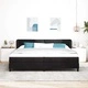 Box Spring легло с матрак черно кадифе 200x200 см