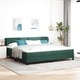 Легло Box Spring с матрак тъмно зелено 200x200 см кадифе