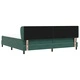 Легло Box Spring с матрак тъмно зелено 200x200 см кадифе