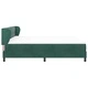 Легло Box Spring с матрак тъмно зелено 200x200 см кадифе