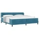 Легло Box Spring с матрак тъмно синьо 200x200 см кадифе