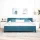 Легло Box Spring с матрак тъмно синьо 200x200 см кадифе