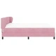 Легло тип Box Spring с матрак розово 200x200 см кадифе