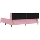 Легло тип Box Spring с матрак розово 200x200 см кадифе