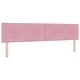 Легло тип Box Spring с матрак розово 200x200 см кадифе