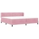 Легло тип Box Spring с матрак розово 200x200 см кадифе