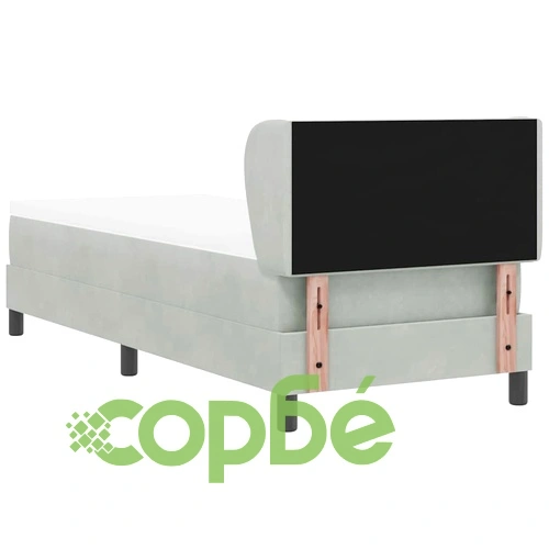 Легло тип Box Spring с матрак 80x200 см, тъмно сиво кадифе ➤ топ цена ➤ sorbe.bg