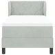Легло тип Box Spring с матрак 80x200 см, тъмно сиво кадифе