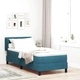 Легло Box Spring с матрак тъмно синьо 80x200 см кадифе