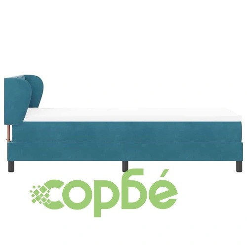 Легло Box Spring с матрак тъмно синьо 80x200 см кадифе ➤ топ цена ➤ sorbe.bg