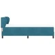 Легло Box Spring с матрак тъмно синьо 80x200 см кадифе