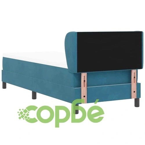 Легло Box Spring с матрак тъмно синьо 80x200 см кадифе ➤ топ цена ➤ sorbe.bg
