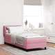 Легло тип Box Spring с матрак розово кадифе 80x200 см