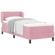 Легло тип Box Spring с матрак розово кадифе 80x200 см