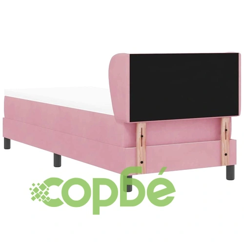 Легло тип Box Spring с матрак розово кадифе 80x200 см ➤ топ цена ➤ sorbe.bg