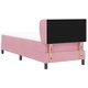 Легло тип Box Spring с матрак розово кадифе 80x200 см