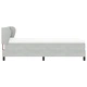 Легло Box Spring с матрак светлосиво 90x190 см кадифе