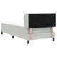 Легло Box Spring с матрак светлосиво 90x190 см кадифе