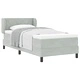 Легло Box Spring с матрак светлосиво 90x190 см кадифе