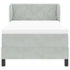 Легло Box Spring с матрак светлосиво 90x190 см кадифе