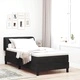 Легло Box Spring с матрак черно 90x190 см кадифе