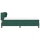 Легло тип Box Spring с матрак тъмнозелено 90x190 см кадифе