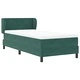 Легло тип Box Spring с матрак тъмнозелено 90x190 см кадифе