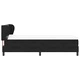 Легло тип Box Spring с матрак черно 90x200 см кадифе