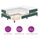 Box Spring легло с матрак тъмнозелено 90x200 см кадифе
