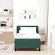 Box Spring легло с матрак тъмнозелено 90x200 см кадифе