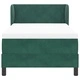 Box Spring легло с матрак тъмнозелено 90x200 см кадифе