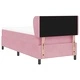Легло Box Spring с матрак розово 90x200 см кадифе