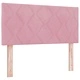 Легло Box Spring с матрак розово 90x200 см кадифе