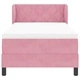 Легло Box Spring с матрак розово 90x200 см кадифе