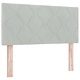 Легло тип Box Spring с матрак светлосиво 100x200 см кадифе